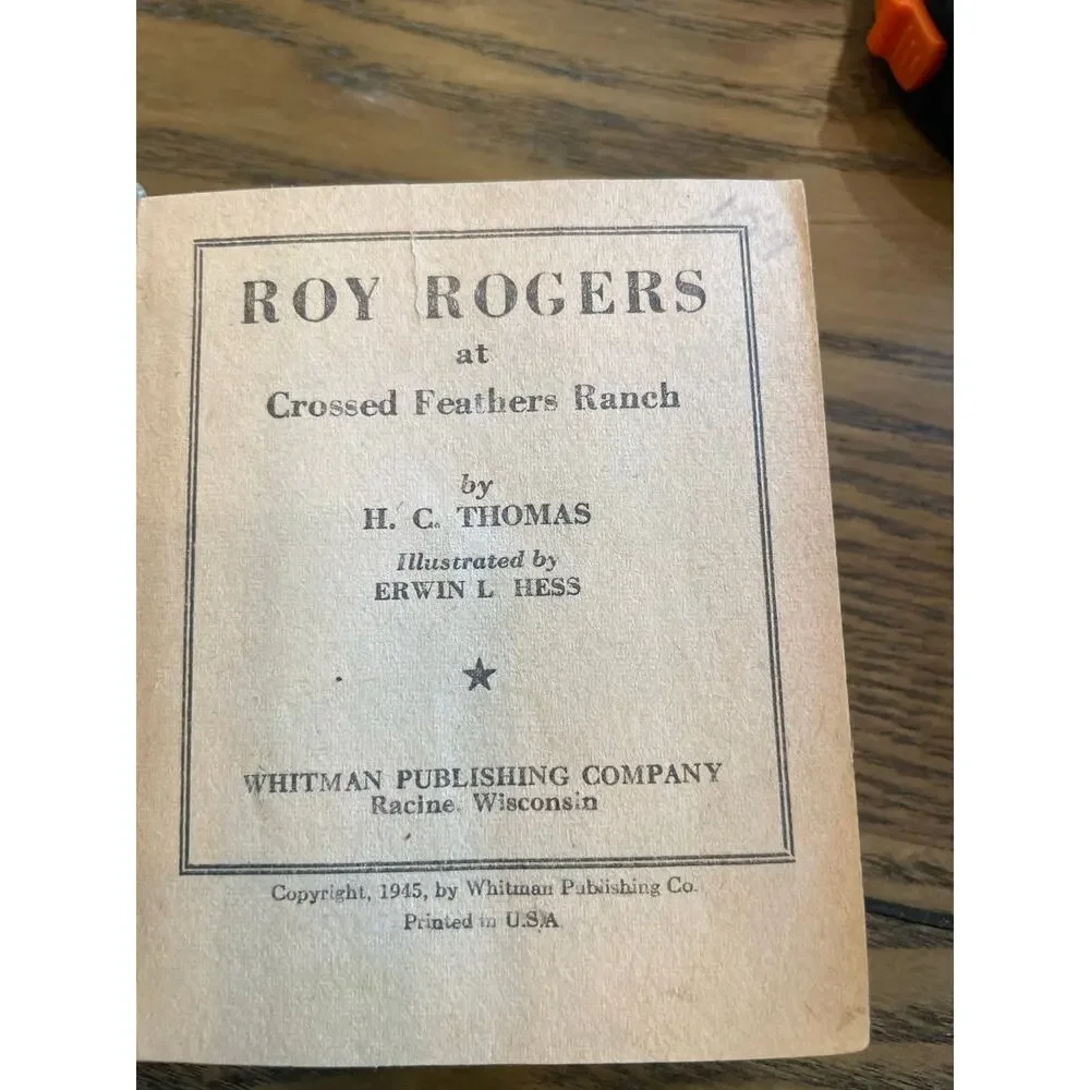1945 Roy Rogers at Crossed Feathers Ranch Better Little Book #1494 Whitman